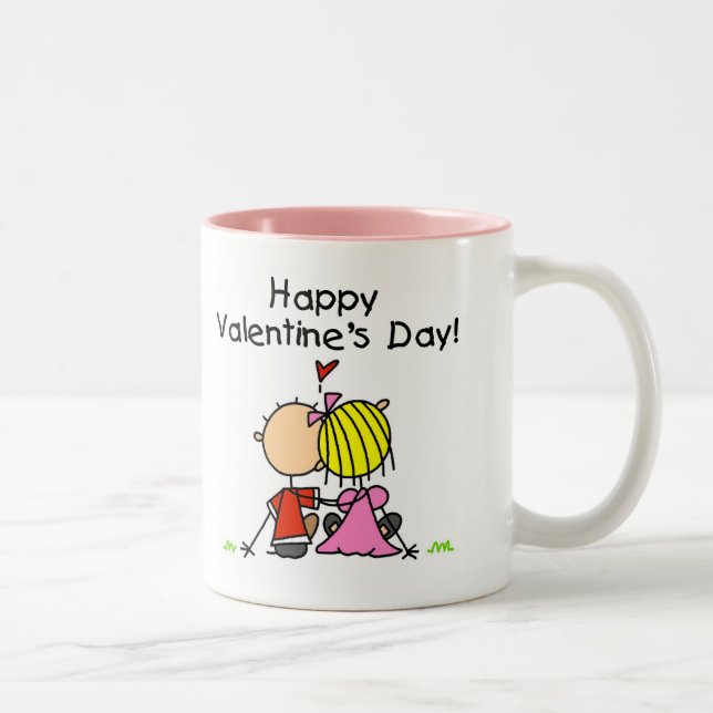Tasse 2 Couleurs Dans la heureuse Sainte-Valentin d'amour (Droit)