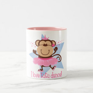 Tasse 2 Couleurs Danse de tutu d'amour de singe