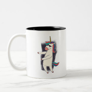 Tasse 2 Couleurs Danse Unicorne Floss