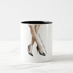 Tasse 2 Couleurs Danser la Nuit Enlevée Jambes Talons Hauts