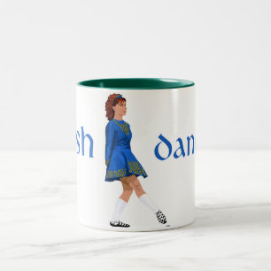 Tasse 2 Couleurs Danseuse de step irlandais - chaussure souple - Bl