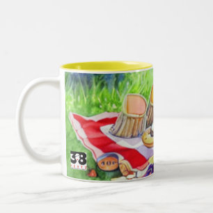 Tasse 2 Couleurs Date du pique-nique aquarelle