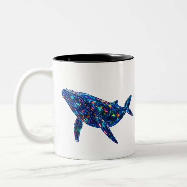 Tasse 2 Couleurs Dauphin Diamant - Art Vibrant (Gauche)