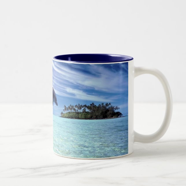 Tasse 2 Couleurs Dauphins en abondance (Droit)