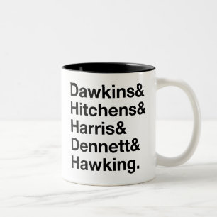 Tasse 2 Couleurs Dawkins&Hitchens&Harris&Dennett&Hawking - la