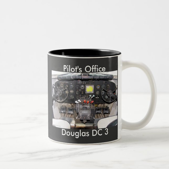 Tasse 2 Couleurs DC-3 habitacle, le bureau du pilote, dc 3 de (Droit)