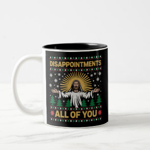 Tasse 2 Couleurs Déceptions vous tous Jésus Noël laid