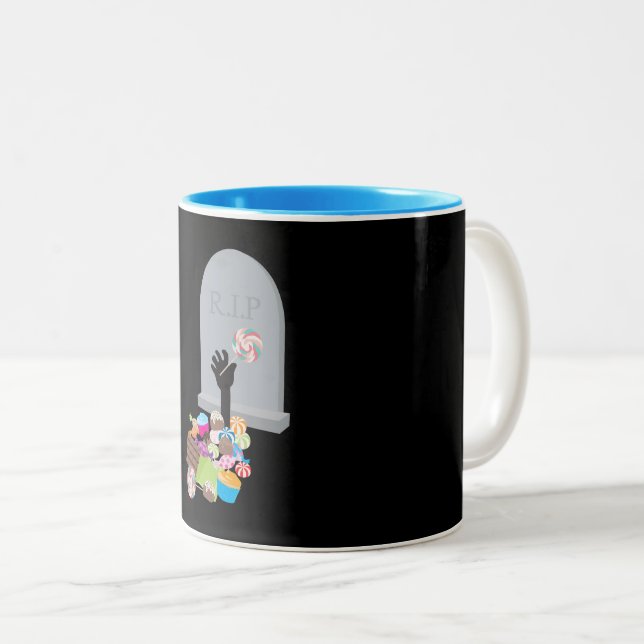 Tasse 2 Couleurs Décès par Candy Halloween Design (Devant droit)