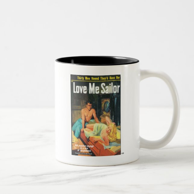 Tasse 2 Couleurs Déchet-Amour--Marin (Droit)