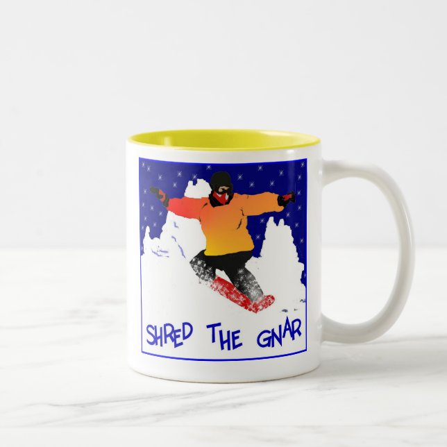 Tasse 2 Couleurs Déchiquetez le gnar (Droit)