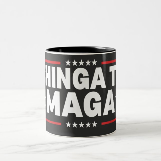 Tasse 2 Couleurs Déclaration de Chinga Tu MAGA (Centre)