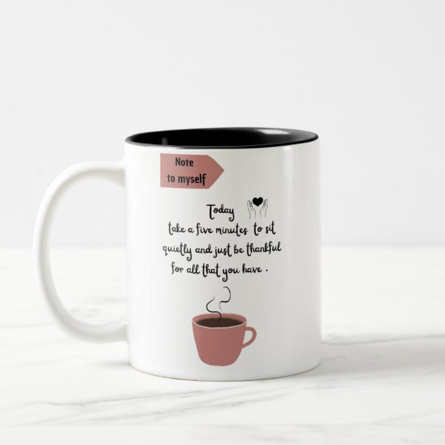 Tasse 2 Couleurs déclarations de gratitude et citations de gratitud (Gauche)