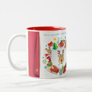 Tasse 2 Couleurs Décoration de bonne année et de Noël