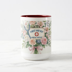 Tasse 2 Couleurs Décoration murale médicale rustique – Steth botani