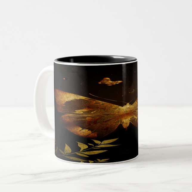 Tasse 2 Couleurs Découpe à papillon en fer (Devant gauche)