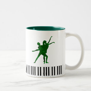 Tasse 2 Couleurs Deep Green I PDD White Ballet Pianist Pers. Deux à
