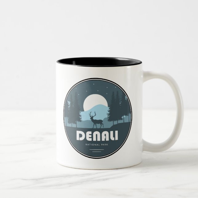 Tasse 2 Couleurs Deer du parc national de Denali (Droit)