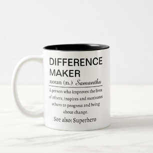 Tasse 2 Couleurs Définition de faiseur de différence personnalisée