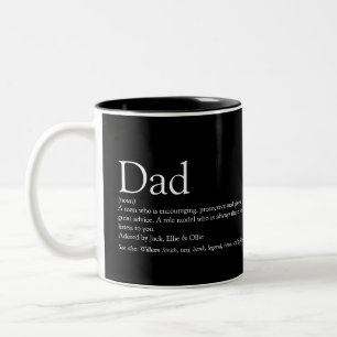 Tasse 2 Couleurs Définition de papa cool en noir et blanc