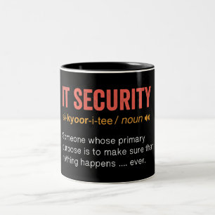 Tasse 2 Couleurs Définition de sécurité informatique amusante