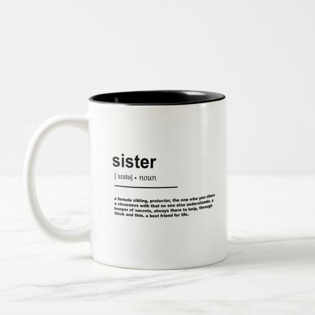 Tasse 2 Couleurs Définition de soeur (Gauche)