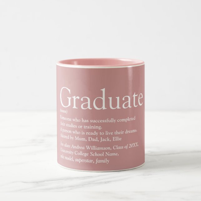 Tasse 2 Couleurs Définition du diplôme d'études supérieures Moderne (Centre)