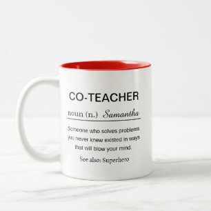 Tasse 2 Couleurs Définition d'un collègue d'enseignement drôle