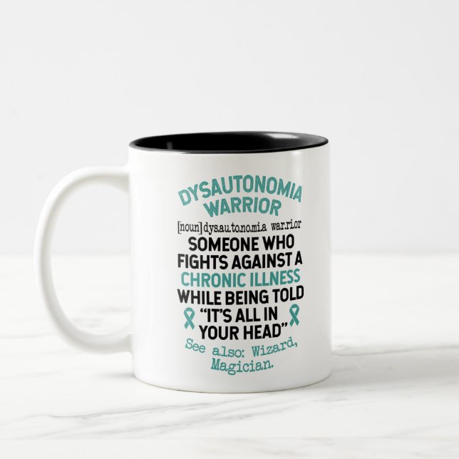 Tasse 2 Couleurs Définition Dysautonomie guerrier (Gauche)