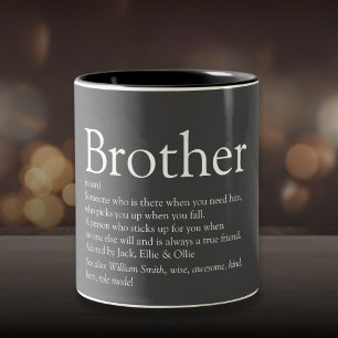 Tasse 2 Couleurs Définition moderne de Gray Cool Fun Best Brother E