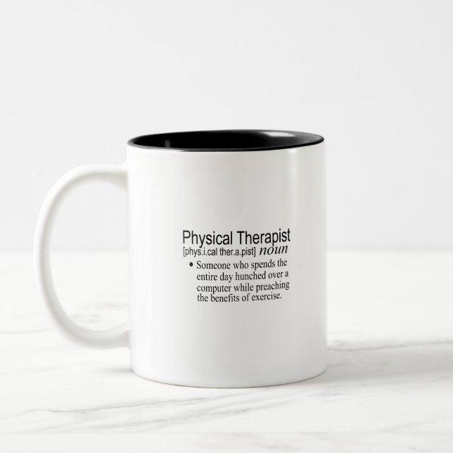 Tasse 2 Couleurs Définition Thérapeute physique (Gauche)