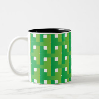 Tasse 2 Couleurs Dégradé de couleur verte en couches
