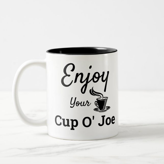 Tasse 2 Couleurs Dégustez votre café O' Joe Retro (Gauche)