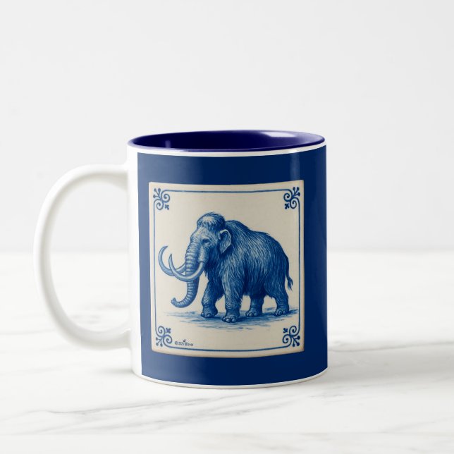 Tasse 2 Couleurs Delft Wooly Mammoth (Gauche)