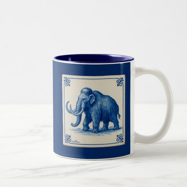 Tasse 2 Couleurs Delft Wooly Mammoth (Droit)