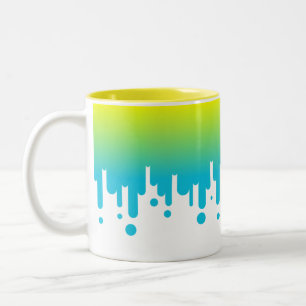 Tasse 2 Couleurs Dénivelé jaune et vert