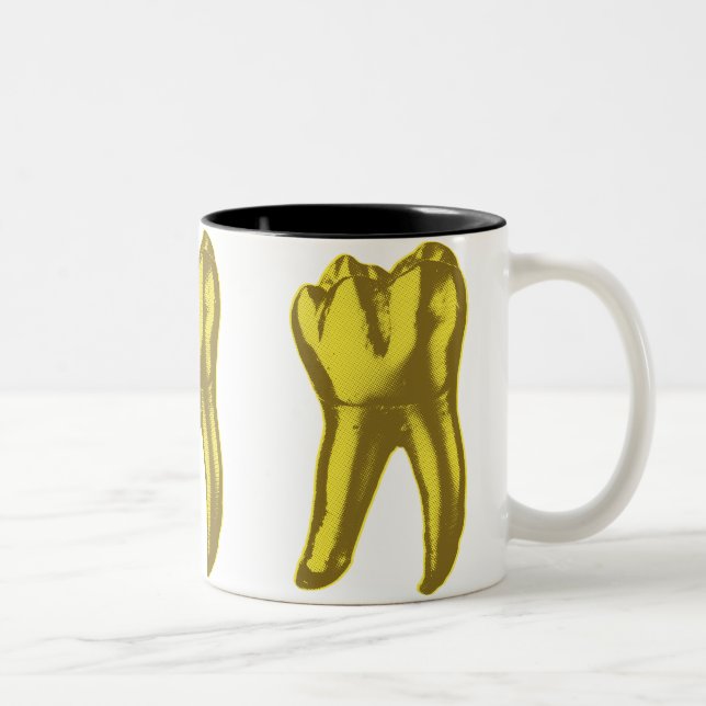 Tasse 2 Couleurs Dent d'or (Droit)