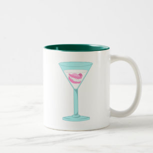 Tasse 2 Couleurs Dents fausses Martini de dentiers