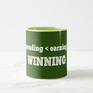 Tasse 2 Couleurs Dépenser Moins Que Gagner