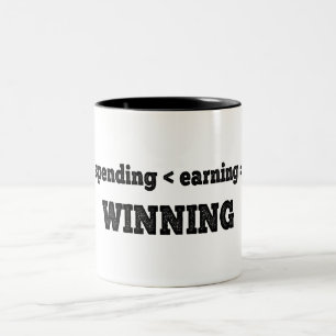 Tasse 2 Couleurs Dépenser Moins Que Gagner
