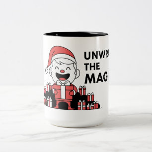 Tasse 2 Couleurs Déroulez la Magie de Noël