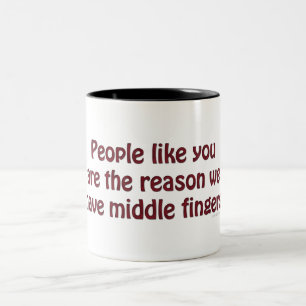 Tasse 2 Couleurs Des gens comme vous Doigts