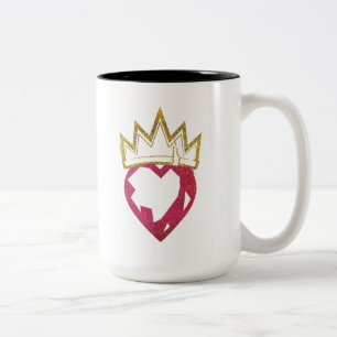 Tasse 2 Couleurs Descendants Édition Logo Coeur et Couronne