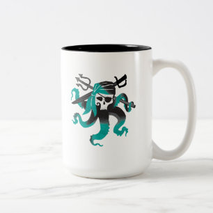Tasse 2 Couleurs Descendants  Uma  Logo crânien pirate