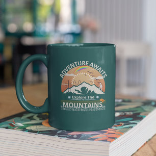 Tasse 2 Couleurs Design "Adventure Await-Explore the mountain"