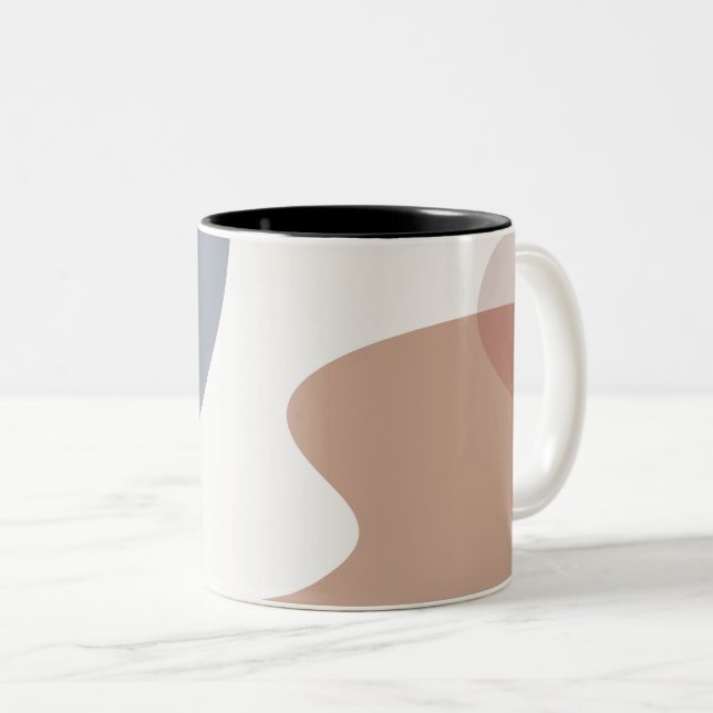 Tasse 2 Couleurs Design d'art Abstrait violet (Devant droit)