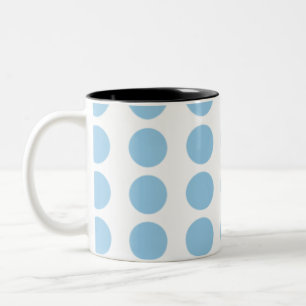 Tasse 2 Couleurs Design Pois bleu