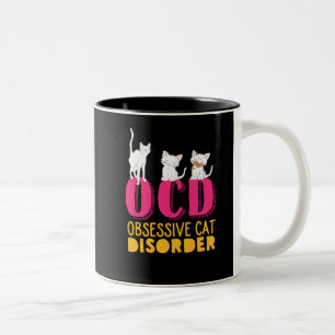 Tasse 2 Couleurs Désordre obsédant mignon drôle de chat des chat