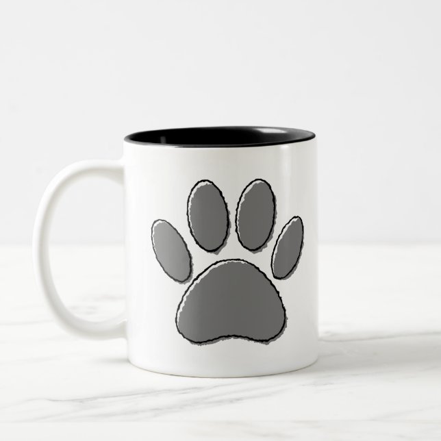Tasse 2 Couleurs Dessin à mât de chiot mignon (Gauche)