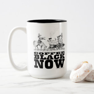 Tasse 2 Couleurs Dessin Braquage de train Coffee Black