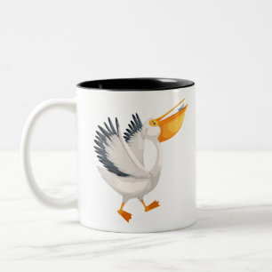 Tasse 2 Couleurs Dessin de Cute pélican